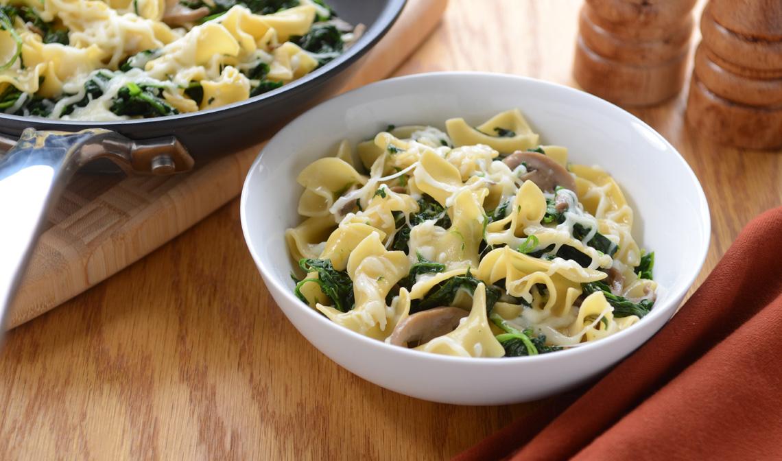 Garlic Spinach Noodles